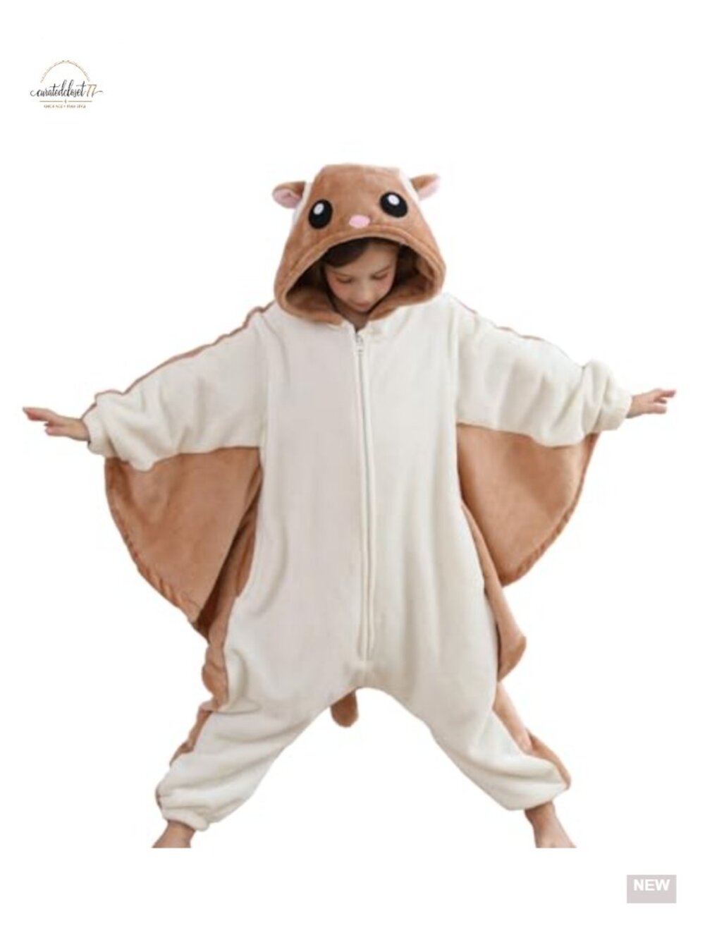 Fleece Animal Onesie Kids Zip Pajama Halloween Cosplay Costume